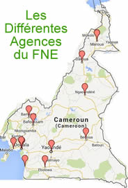 Localisation des Agences du FNE